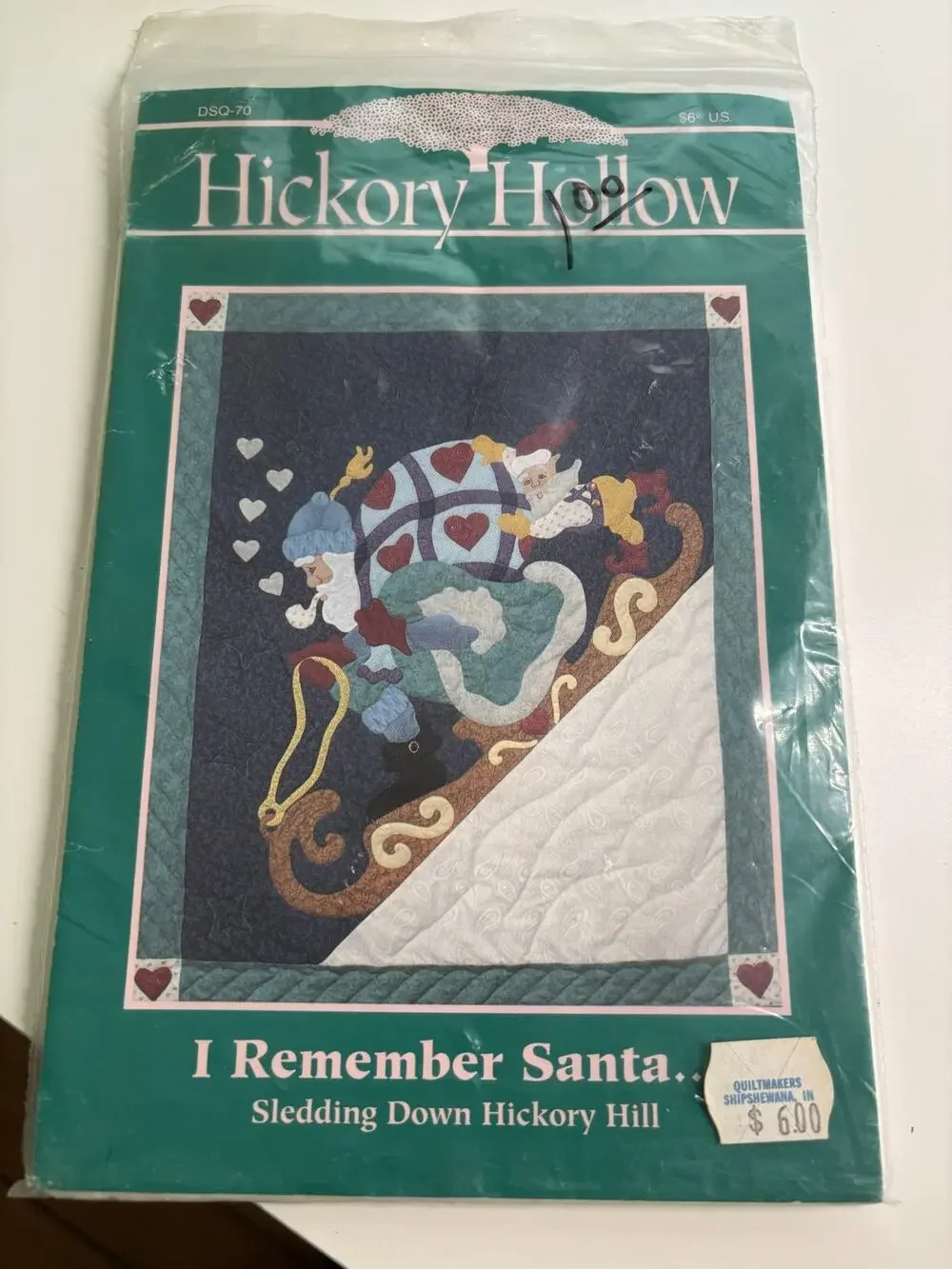 Vtg Quilt pattern I Remember Santa Christmas Hickory Hollow